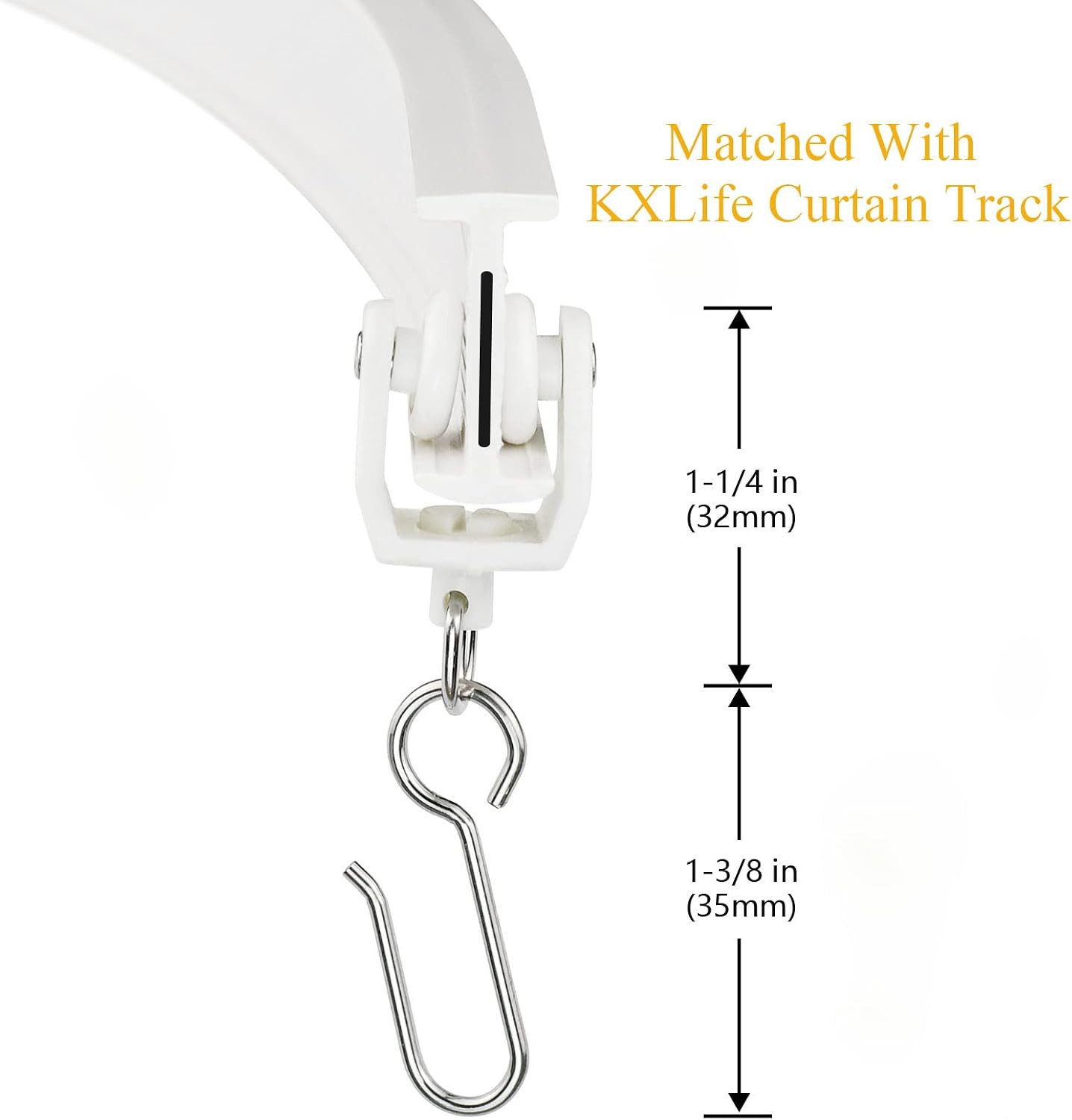 Carrier Rollers for Flexible Ceiling Curtain Track, Bendable Curtain Track Pulle