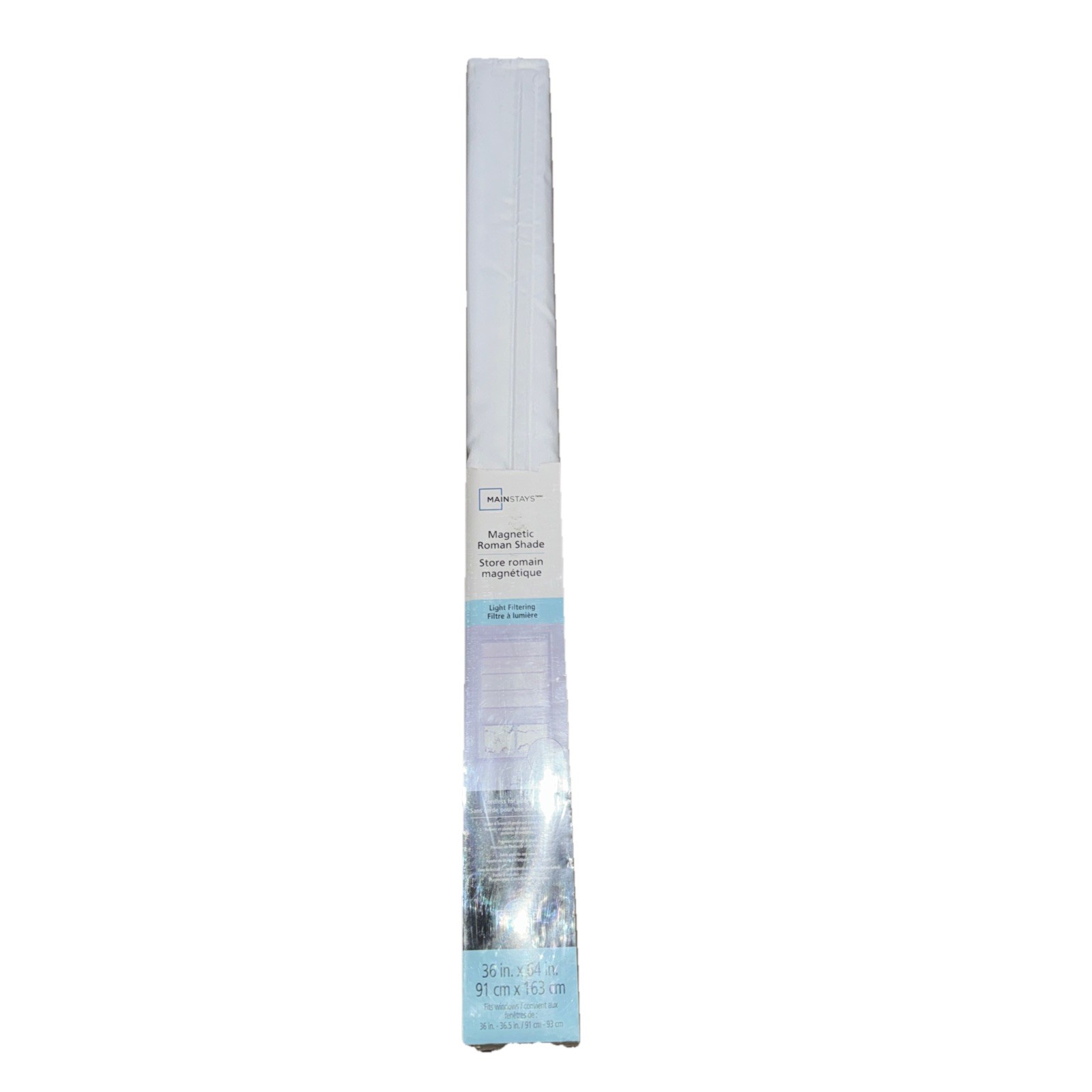Mainstays Magnetic Roman Shade 36″ x 64″ Light Filtering White