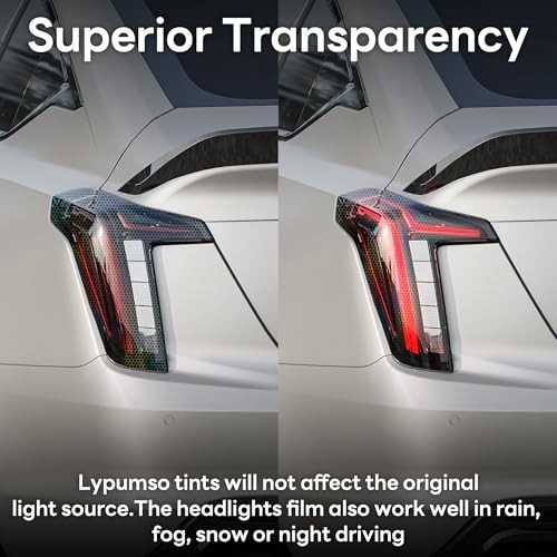 Car Light Tint Film – 12 x 60 Inches 12in x 60in Stealth Black Honeycomb