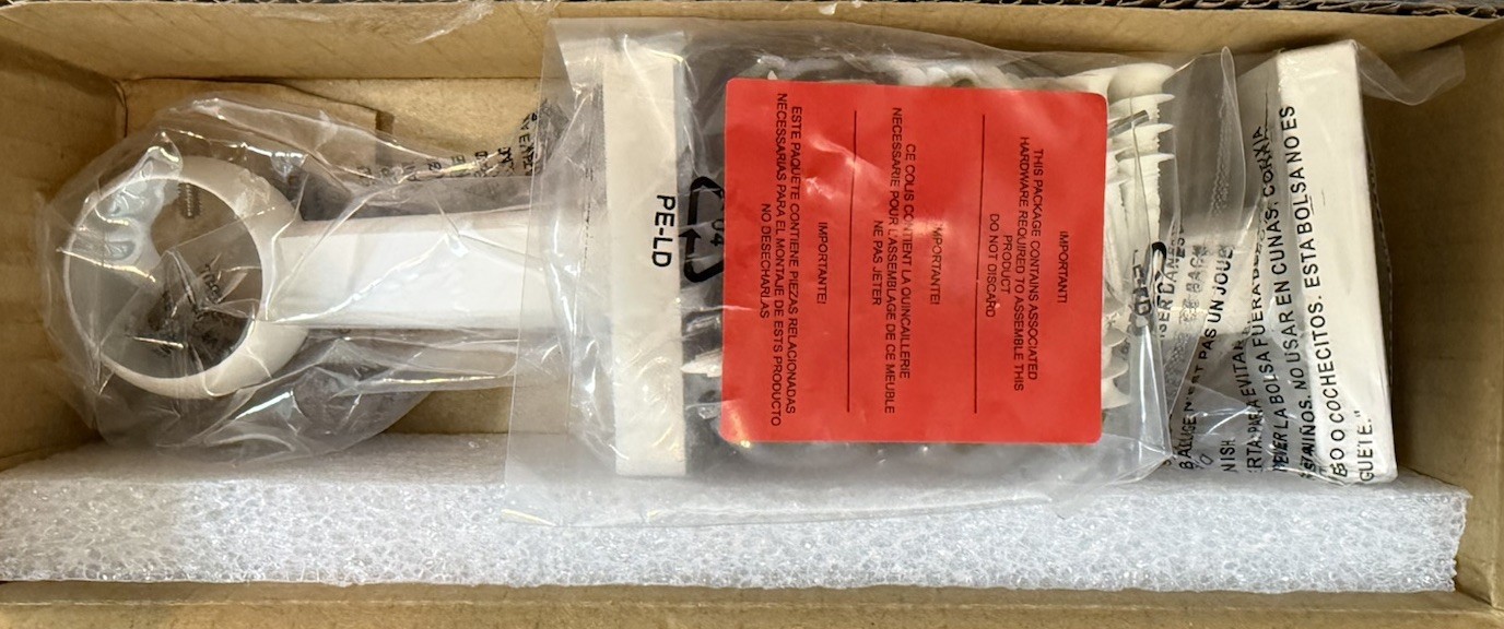Pottery Barn Standard Curtain Rod & Wall Bracket – 108-144″ – 1.25″ White – New
