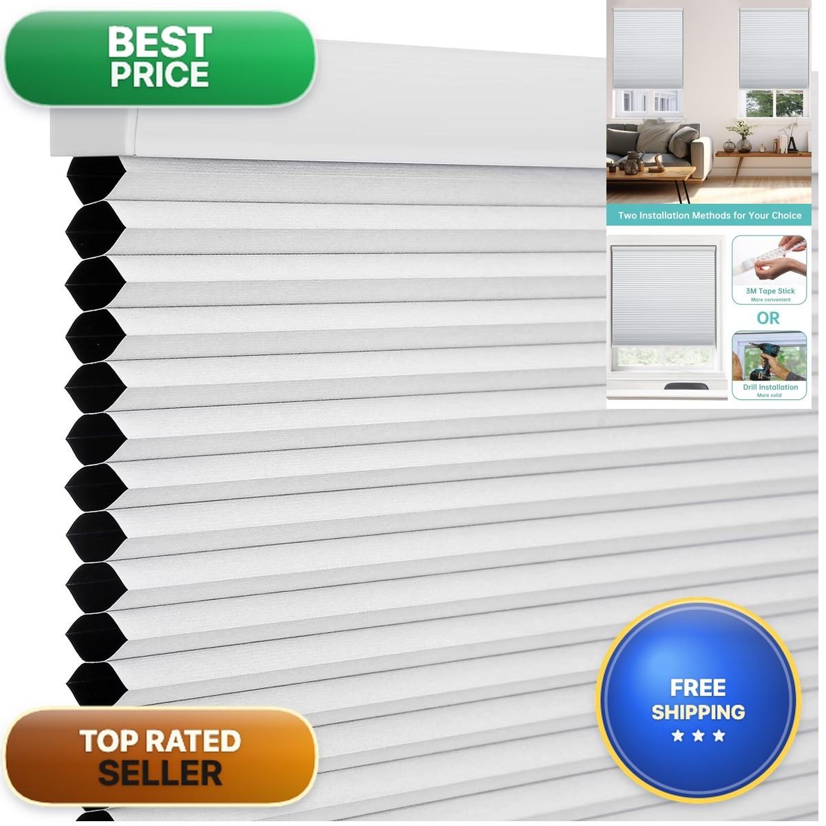 Changshade Blackout Cordless Cellular Shades Windowshoneycomb Blinds Thermal