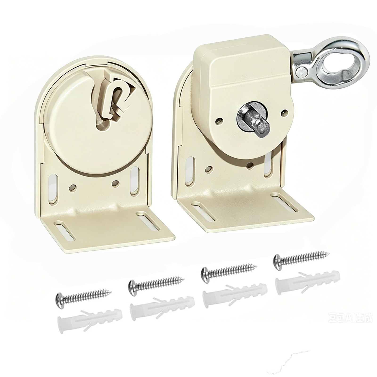 Lihopefe Sunshade Replacement Bracket, Metal Cordless bracket, Beige