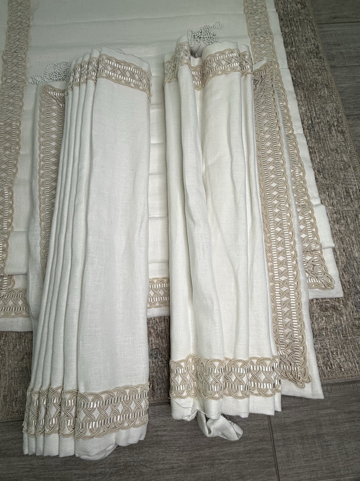 3 Custom Roman Black-Out Curtains/Shades From Palm Beach Mansion-63’ x 30’