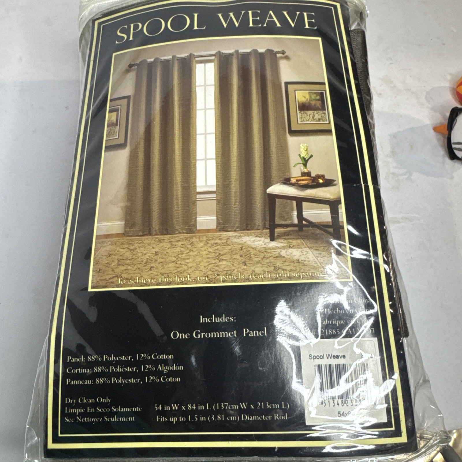 Spool Weave Grommet Curtains Drapes Panel Pair 54×84 Each Linen Bed Bath Beyond