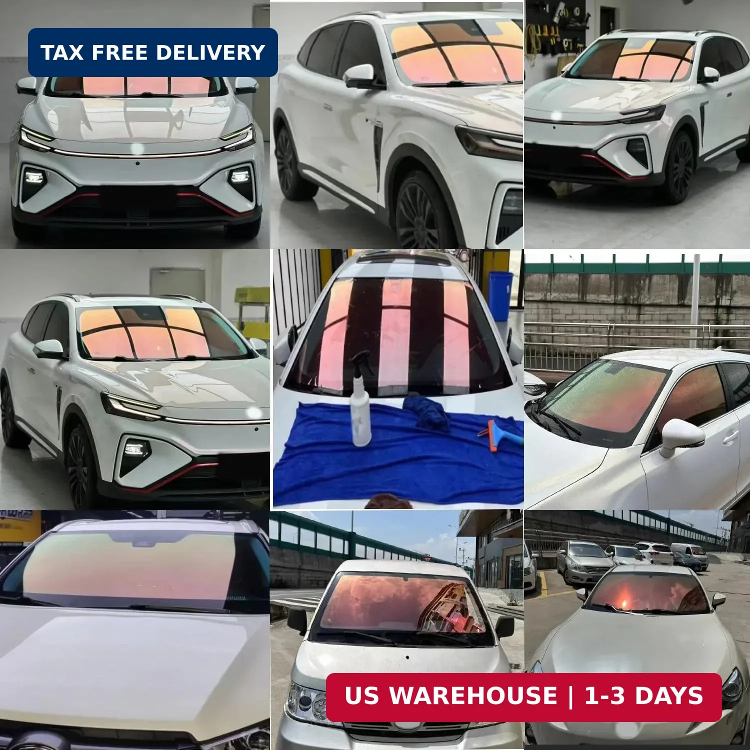 Car Windshield Sun Shade Tint Film， Car Glass Film，Heat Insulation Film，Color-Ch