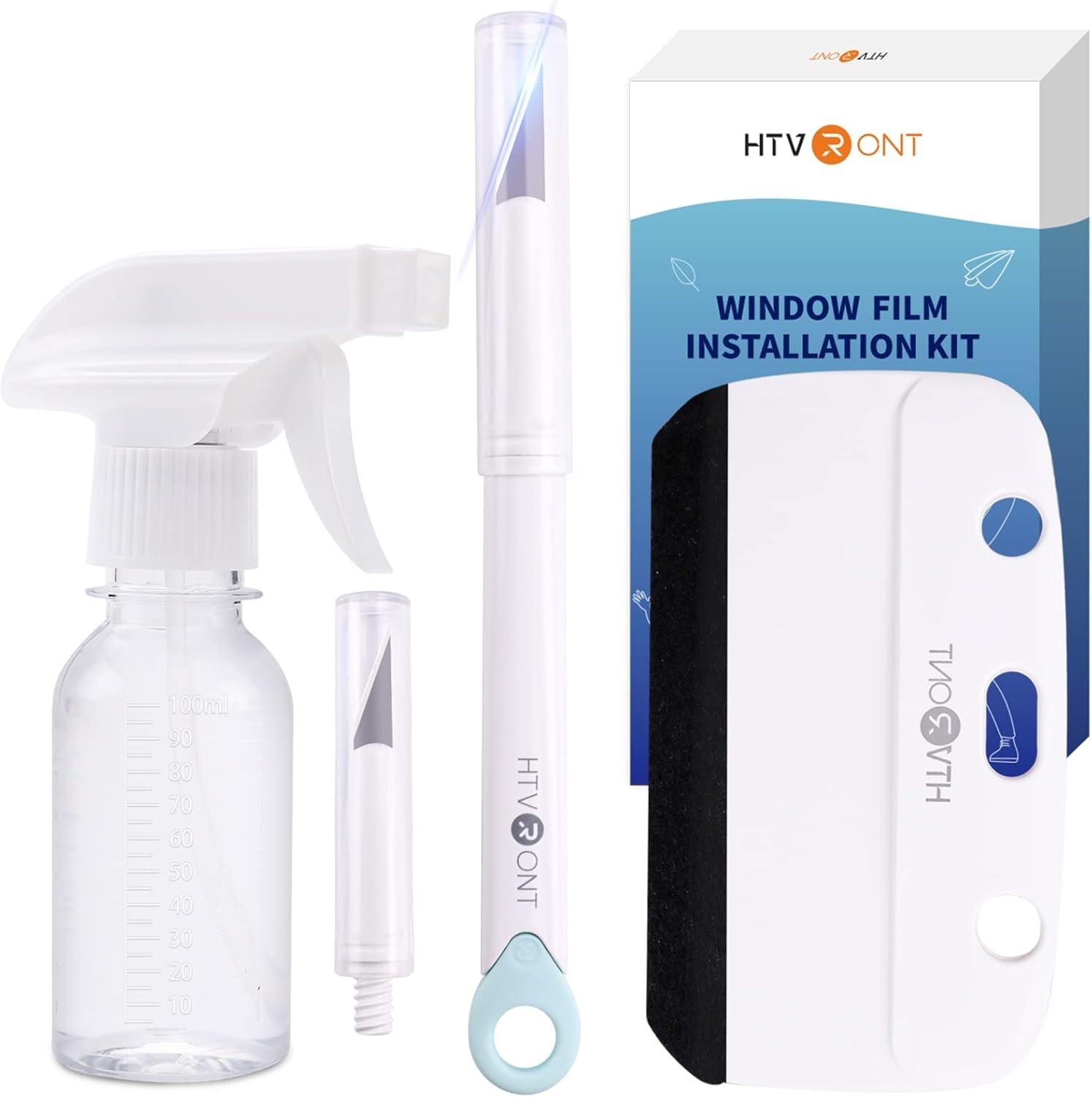 Window Film Kit 4 Pcs Window Privacy Film Installation Tools Easy to Apply Glass