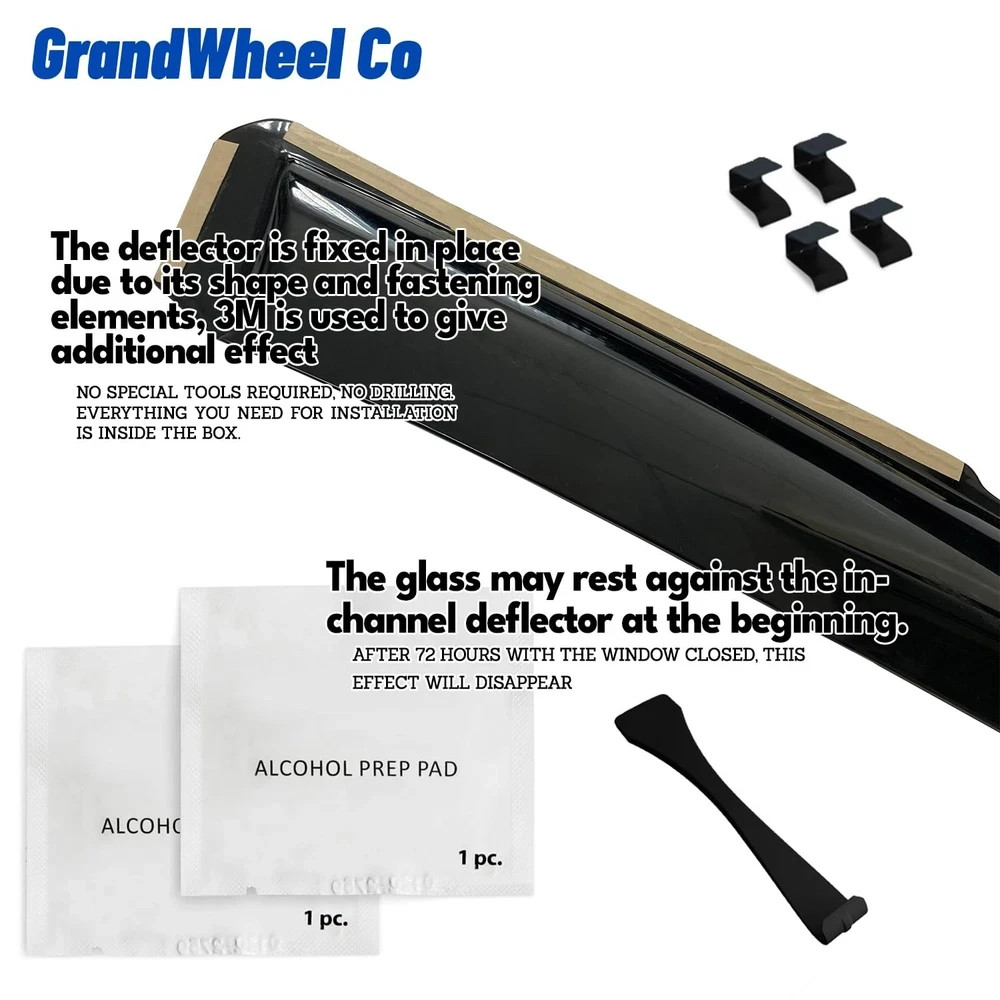 Window Deflectors Smoke Tinted in-Channel For Accord 13-17, 13-17