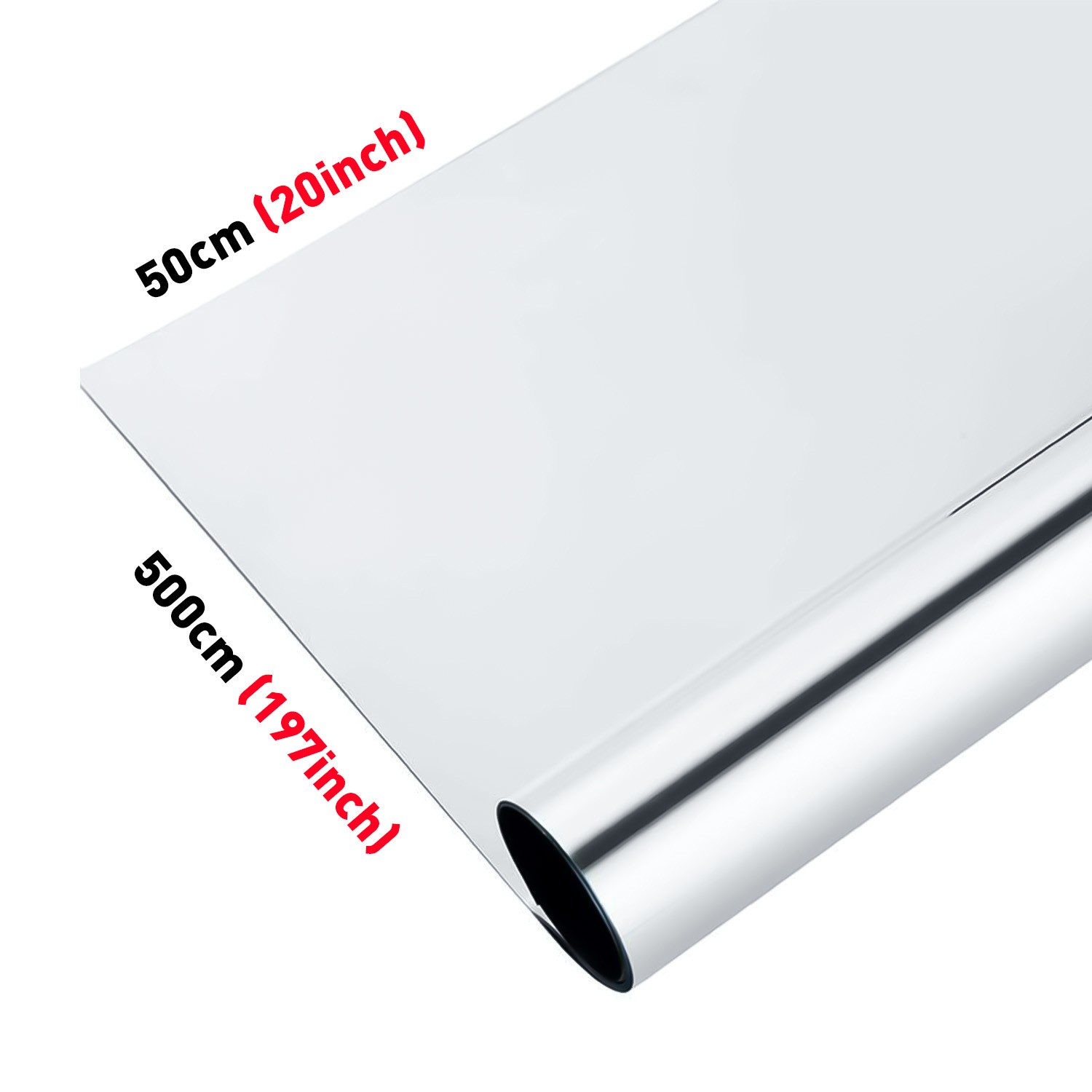 MODIGT Silver One Way Mirror Window Film Privacy Heat UV Reflective Control Tint