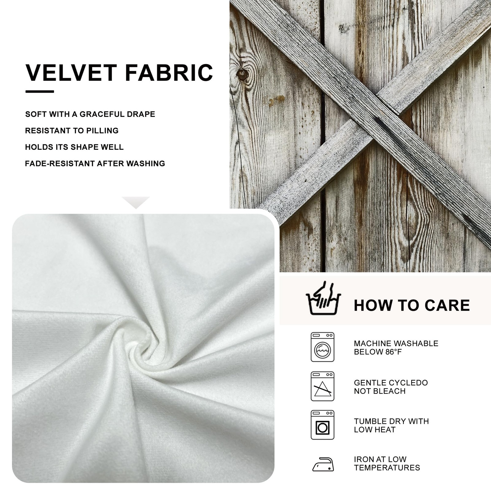 Barn Door Curtains for Doorways, Rustic Farmhouse Blackout Privacy Door Curta…