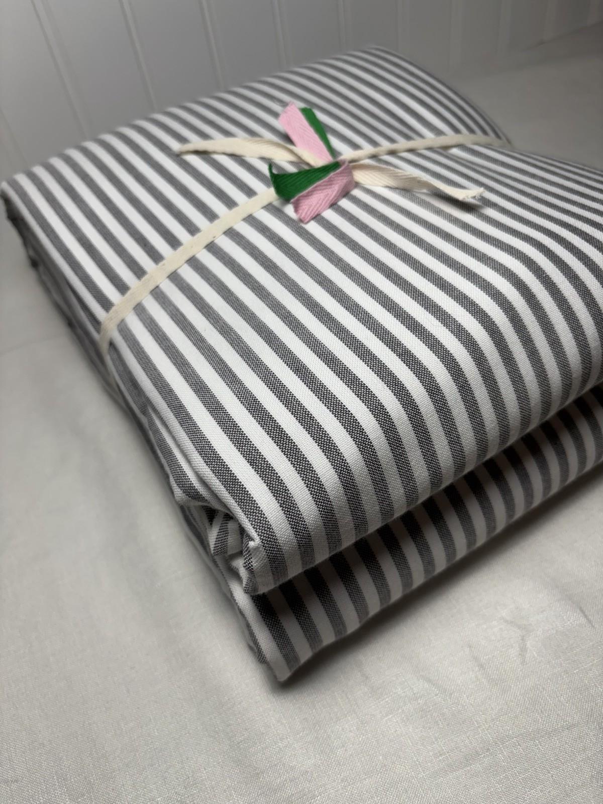 Pottery Barn Teen Boxter Stripe Blackout Curtain ~ 54” x 96” ~ Charcoal