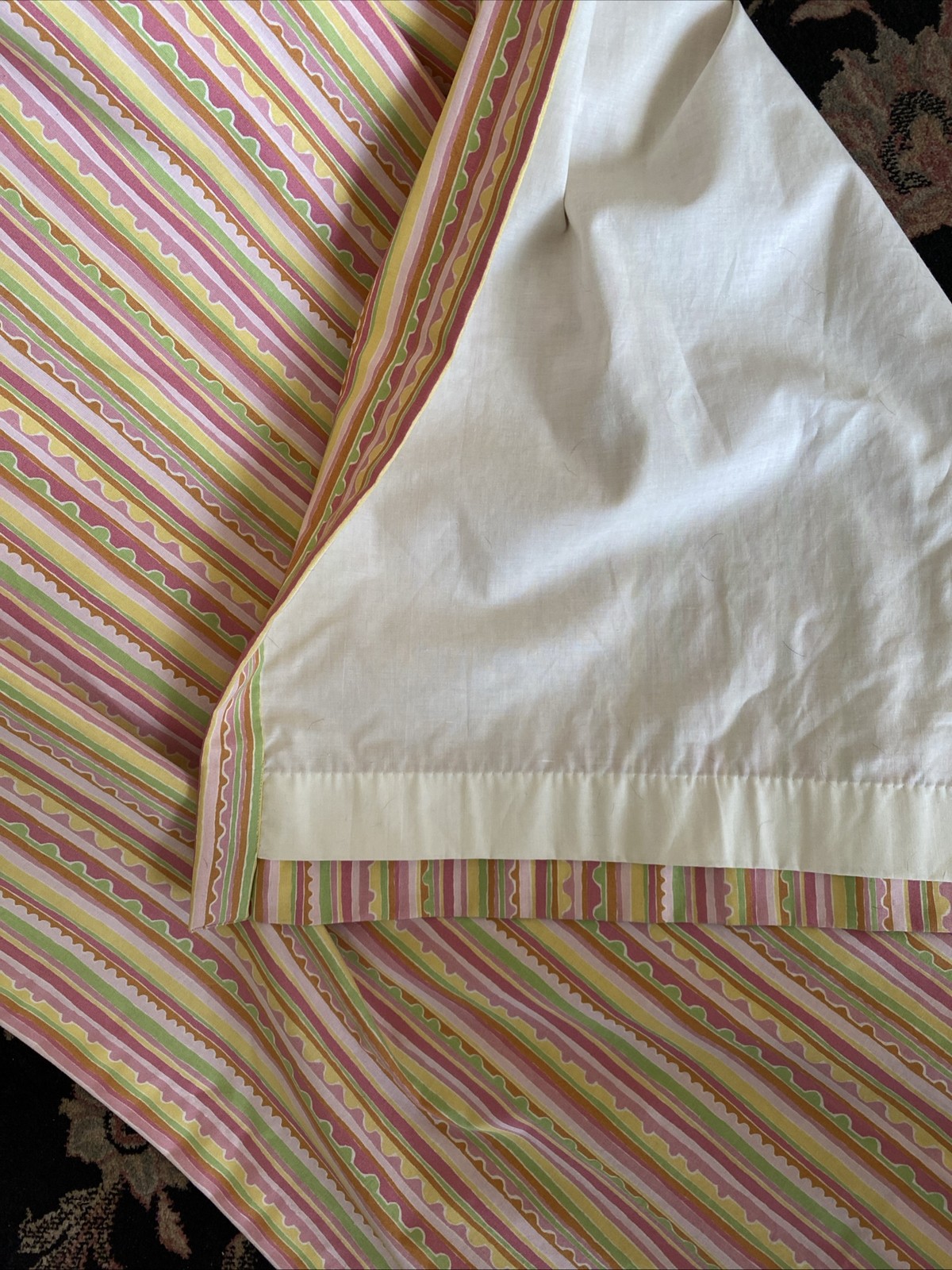 New Custom DRAPES 4 pc Pinch Pleated Lined Cotton Kids Nursery Pink Stripped 79”