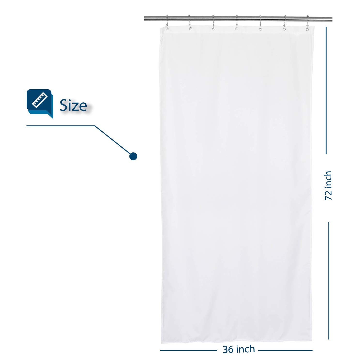 Barossa Design Waterproof Fabric Stall 36″W x 72″L (Pack of 1), Pure White