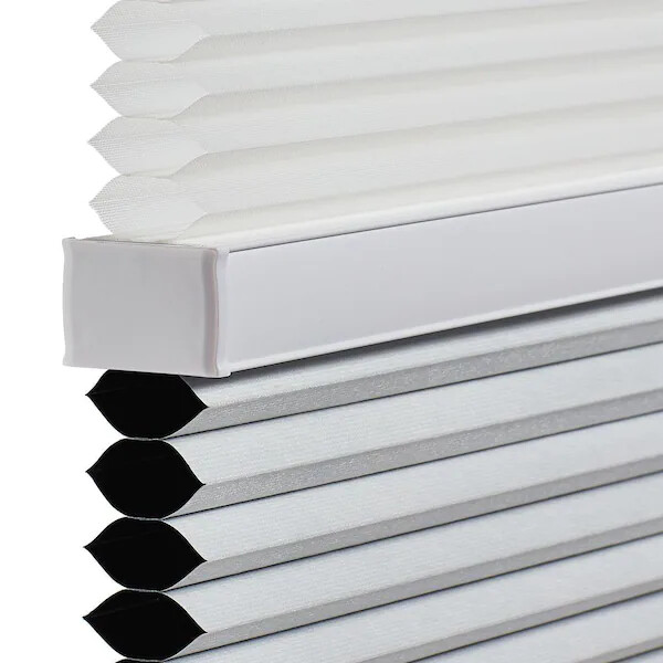 Custom Cut Snow Drift/Shadow White Cordless Day and Night Cellular Shade