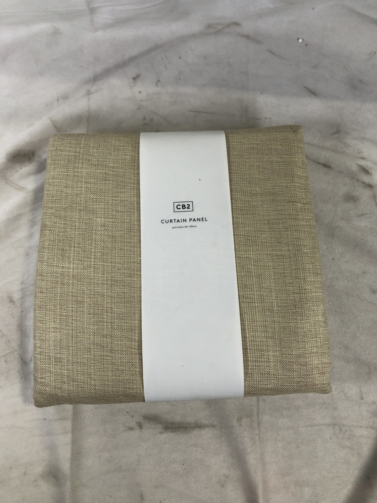 CB2 Mali Silk Curtain Panel Natural 96″ 48x96in Rayon Silk Cotton