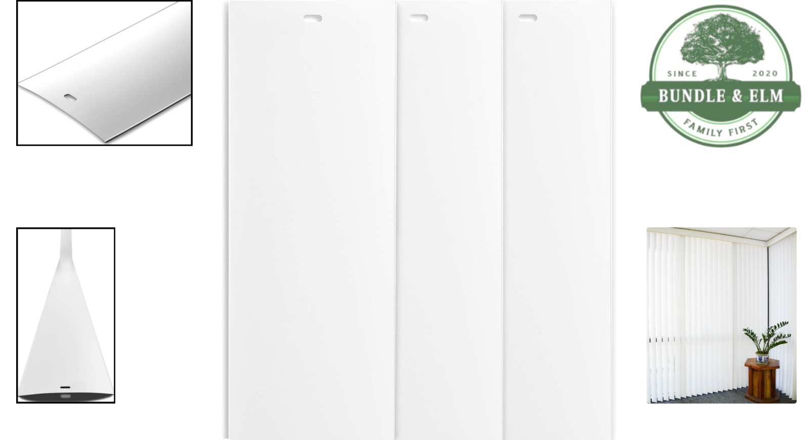 Vertical Replacement Blinds Slats for Sliding Doors, 82.5-Inch White 3 Pack
