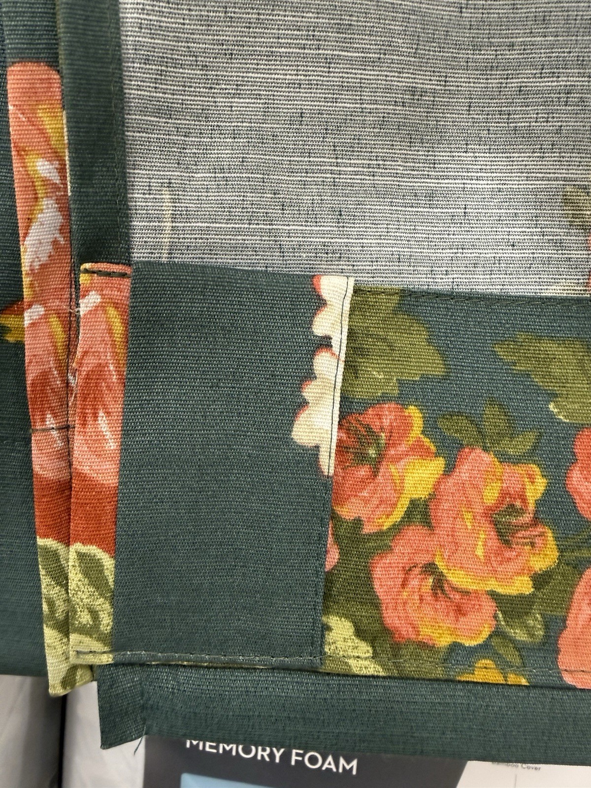 (2) Laura Ashley Rosemore Multi Floral Green Pole Top Back Tab Panel 96” New~