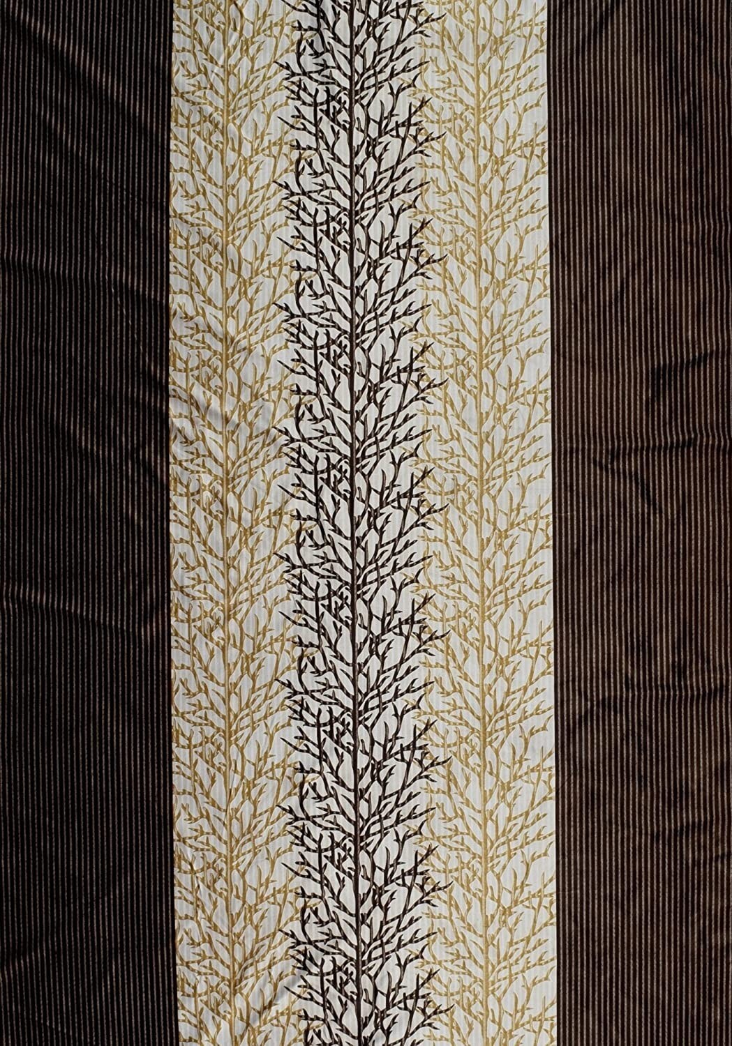 Abstract 2 Piece Eyelet Polyester Door Curtain Set – 7ft,