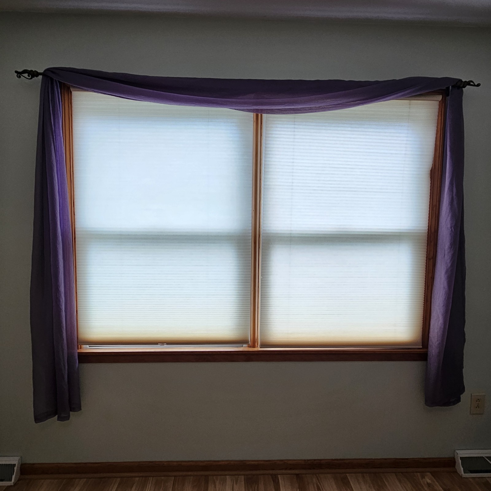 Purple Window Scarf, Valance, Swag 50×216″