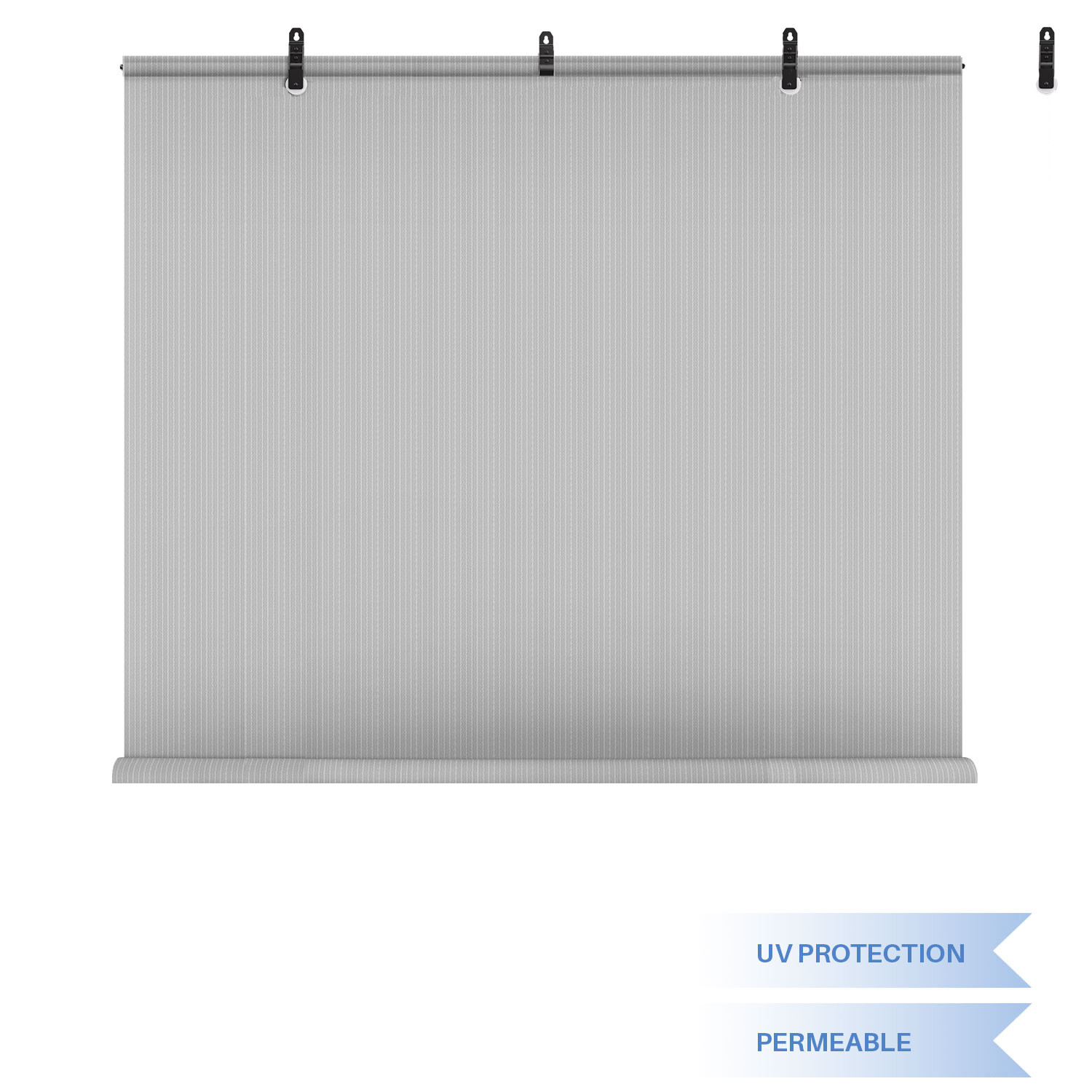 Roller up Shade Roller Shade Light Filtering Gazebo Porch Garden Outdoor Gray