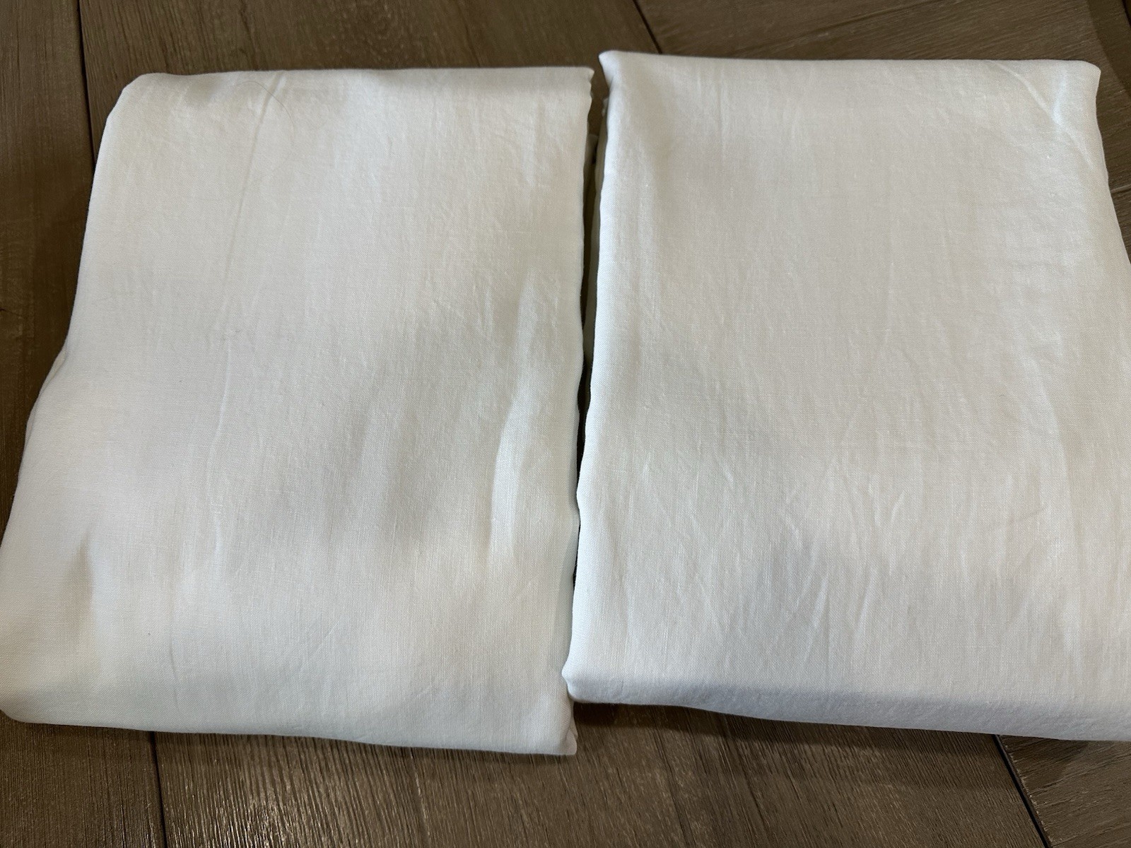 Rejuvenation 2 White Ivory Belgian Linen Drape 100×96″ cotton lining