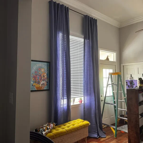 Elegant Linen Cafe Curtains – 17Color Extra Long & Short Custom Panels 100%