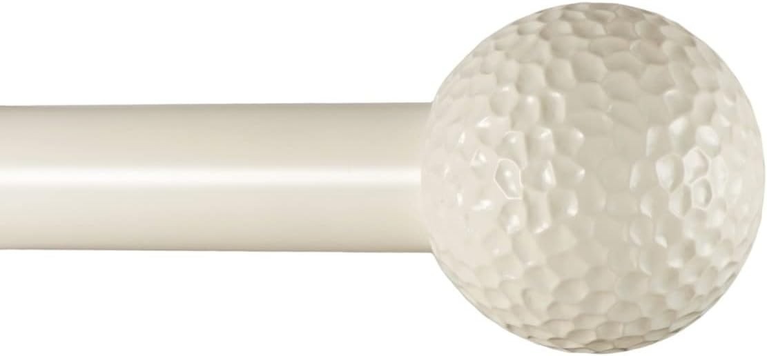 Window Curtain Rod – Hammered Ball Design, 1-Inch Diameter, Adj 120 to 240 inchs