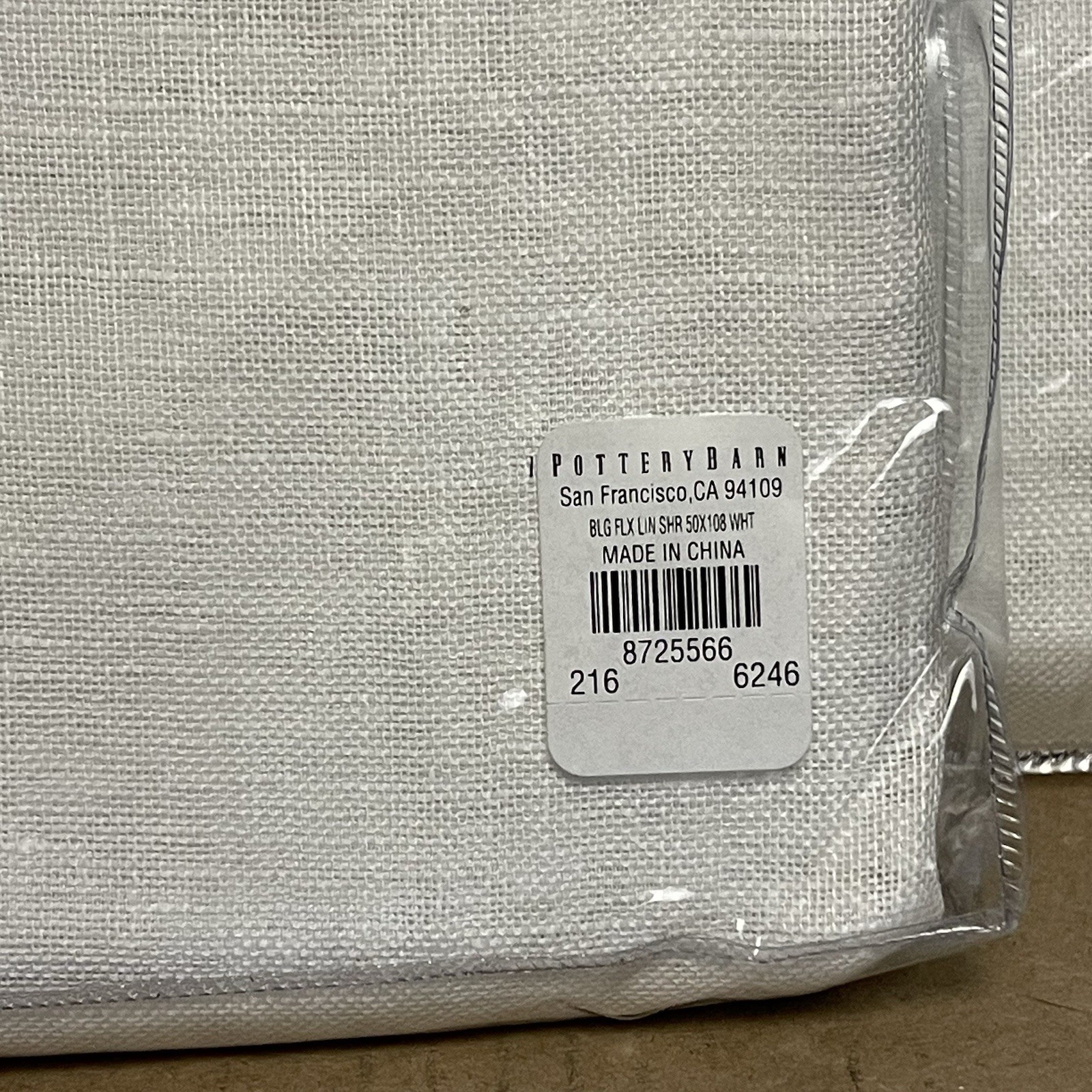 POTTERY BARN Foundations Belgian Linen Flax Sheer Drapes 50” x 108” Fair Trade