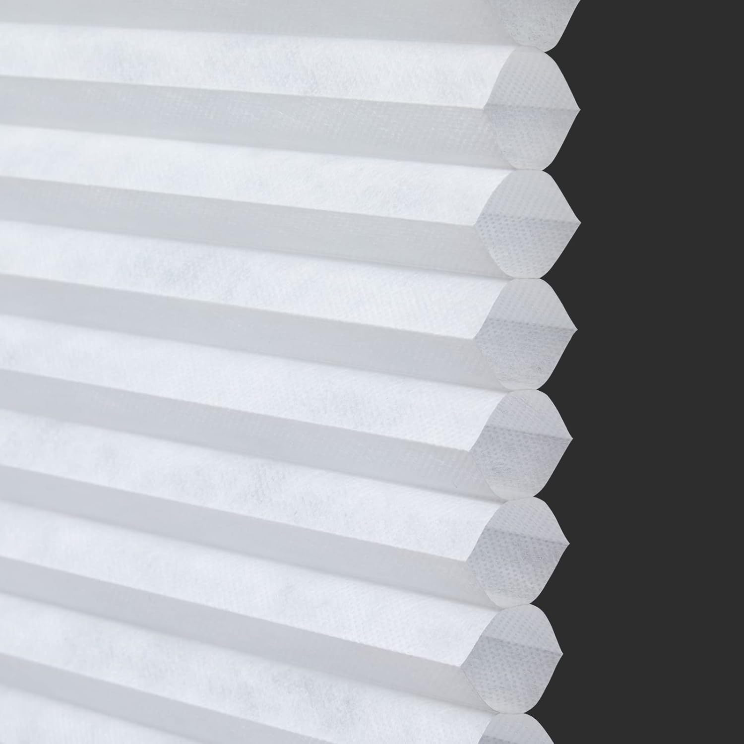 Light Filtering Cordless Honeycomb Cellular Shades 47″ W x 48″ H – Sun White