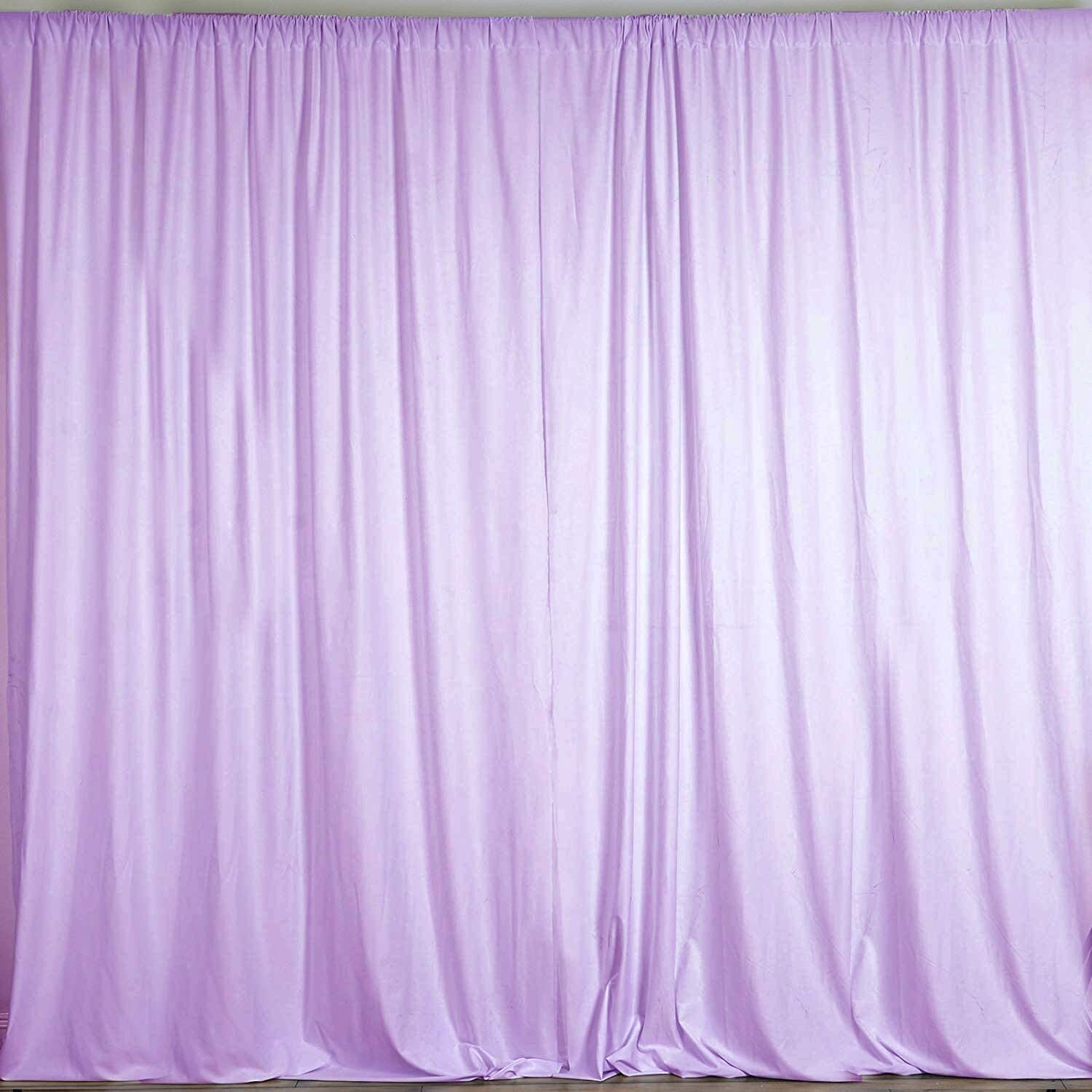 2 pcs 10 feet x 10 feet Polyester Backdrop Drape Curtains Panels – LAVENDER