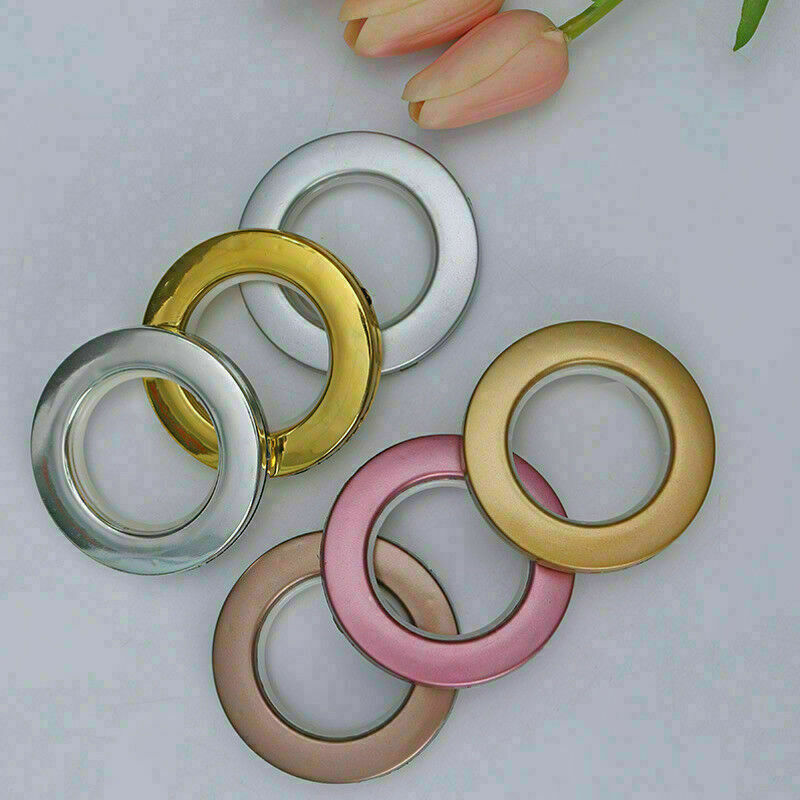 1-40 Pcs Curtain Eyelet Ring Snap For Blinds Drapery Circle Slide Clip Grommet