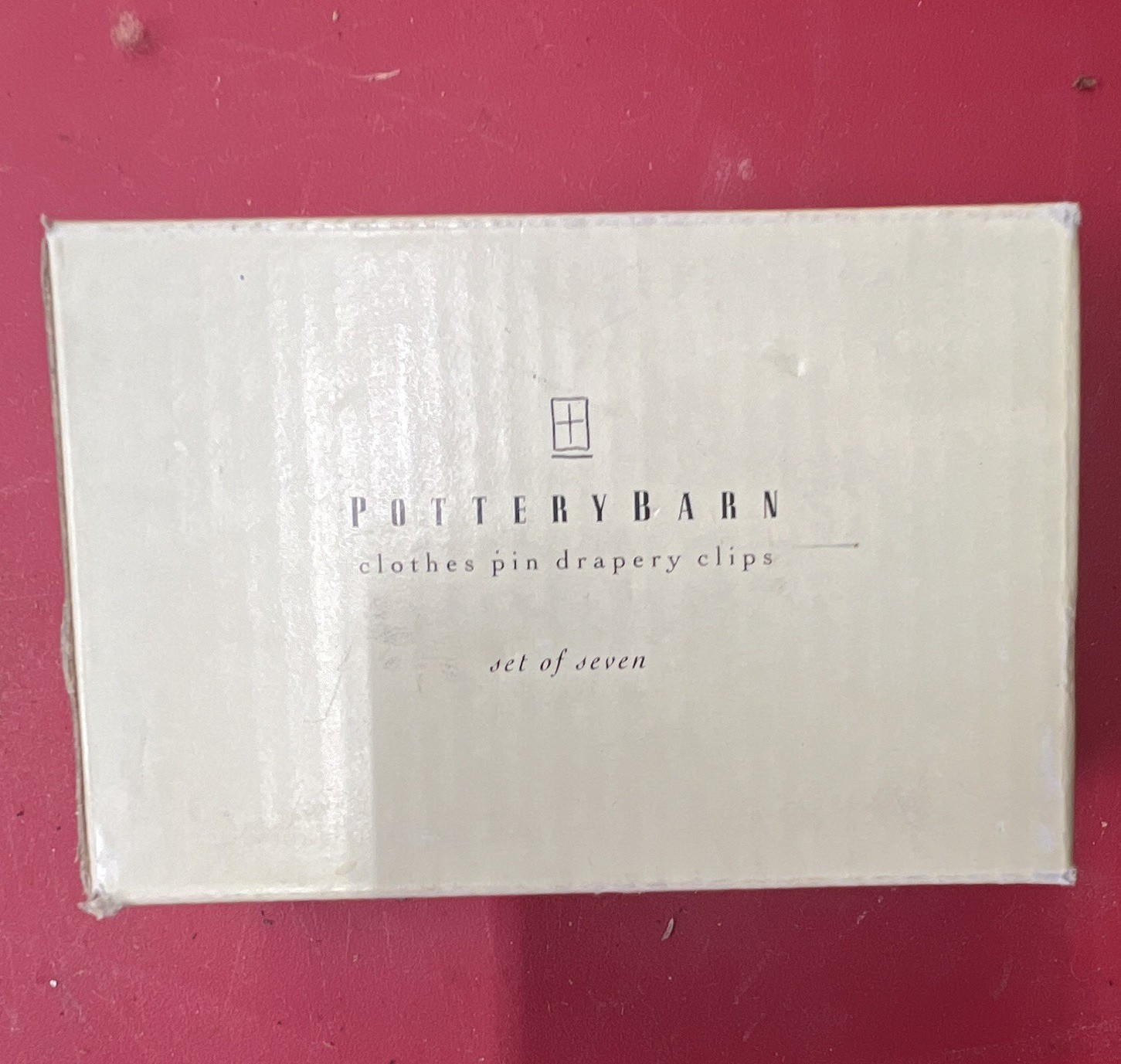 Pottery Barn Silver Metal Clip-On Curtain Clips, 7-Pack 1in Dia MPN 3581105