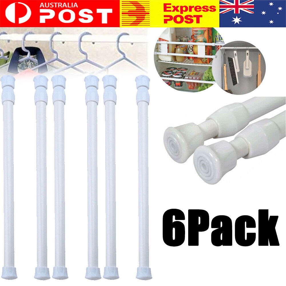 Telescopic Rods 23-44″ Heavy-Duty Steel Tension Curtain Rod Pole for Window Door