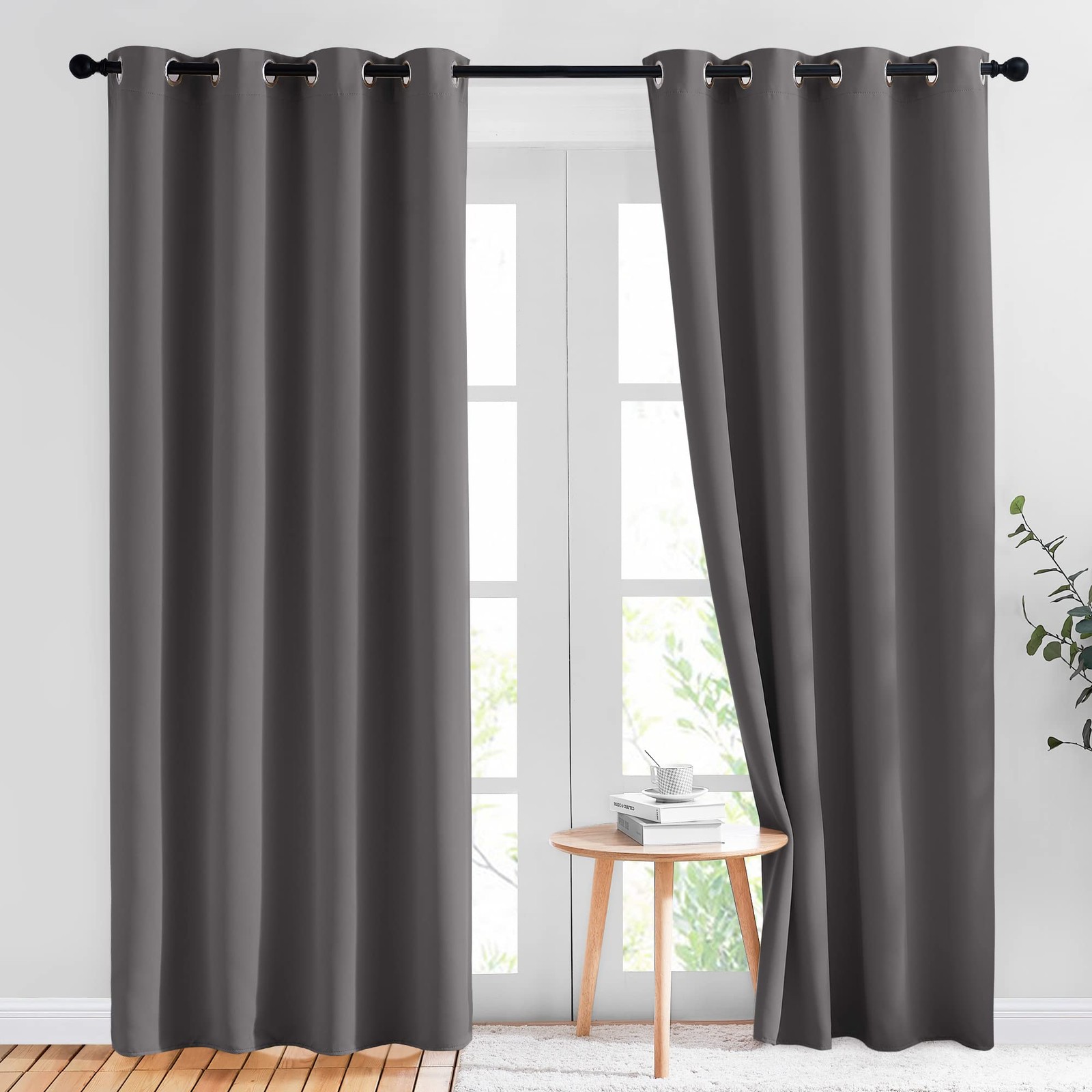Nicetown Gray Blackout Curtains For Bedroom 84 – Grommet Room