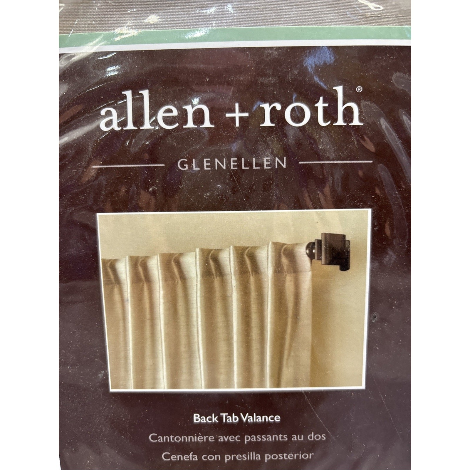 Allen & Roth Back Tab Valance Sand New, Single Valance #0569015 {9}