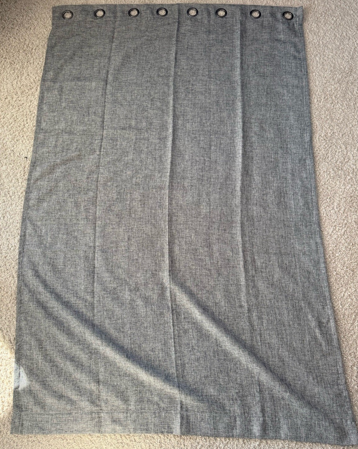 Threshold Heather Gray Textured grommet curtain
