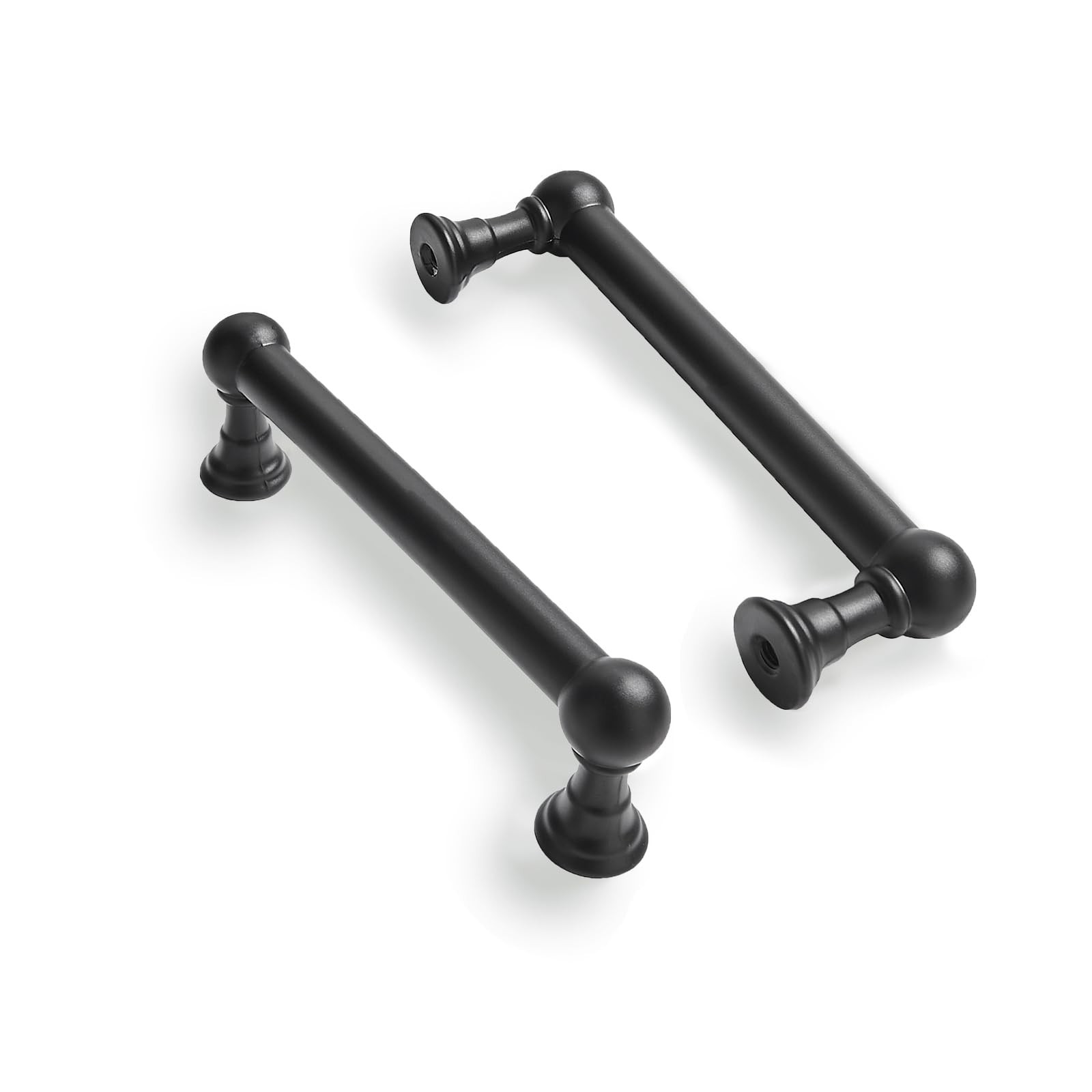 2 Pack Heavy Duty Solid Cabinet Pulls – Elegant Matte Black Handle for Drawer…