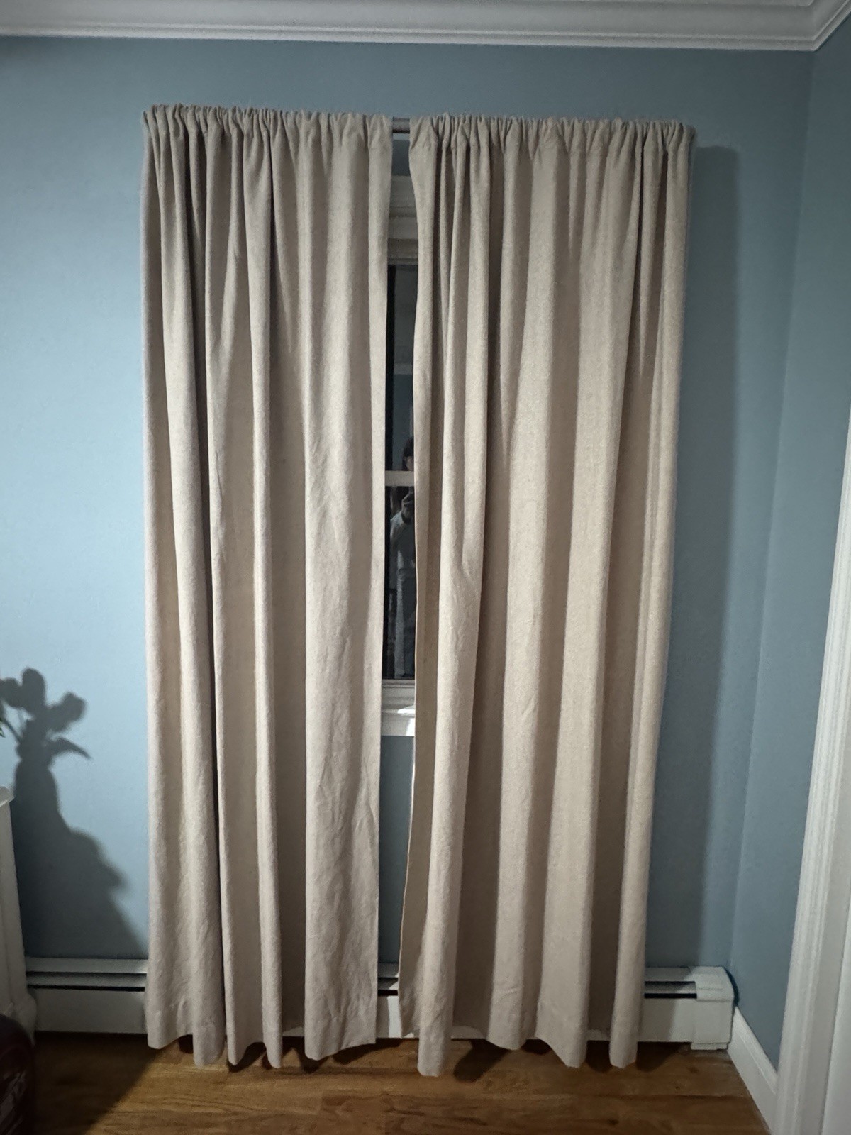 Pottery Barn Belgian Flax Linen Curtain 84” Length FLAX