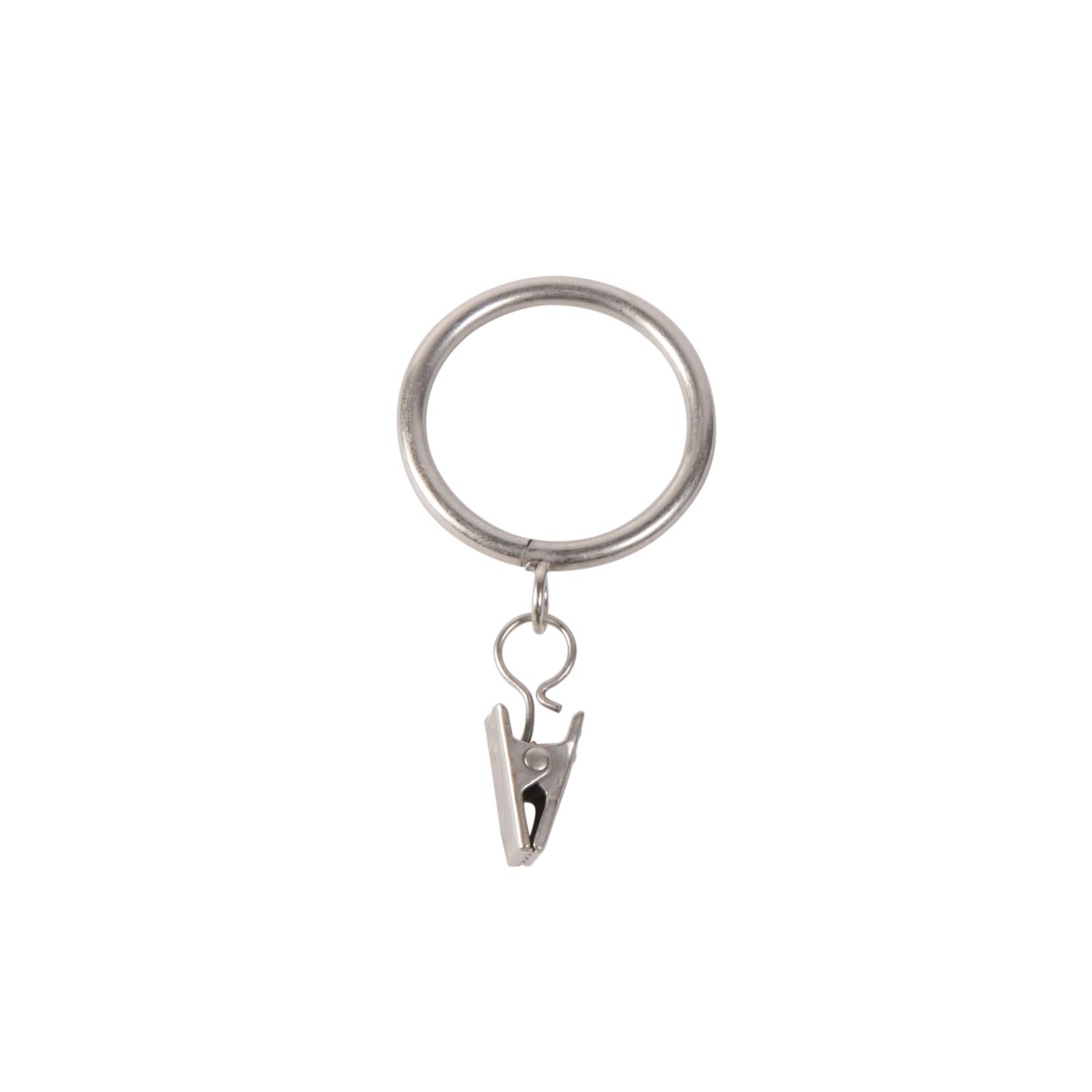 Classic Clip Rings For Rods Up To 1Inch Diameter Satin Nickel 7 Pack