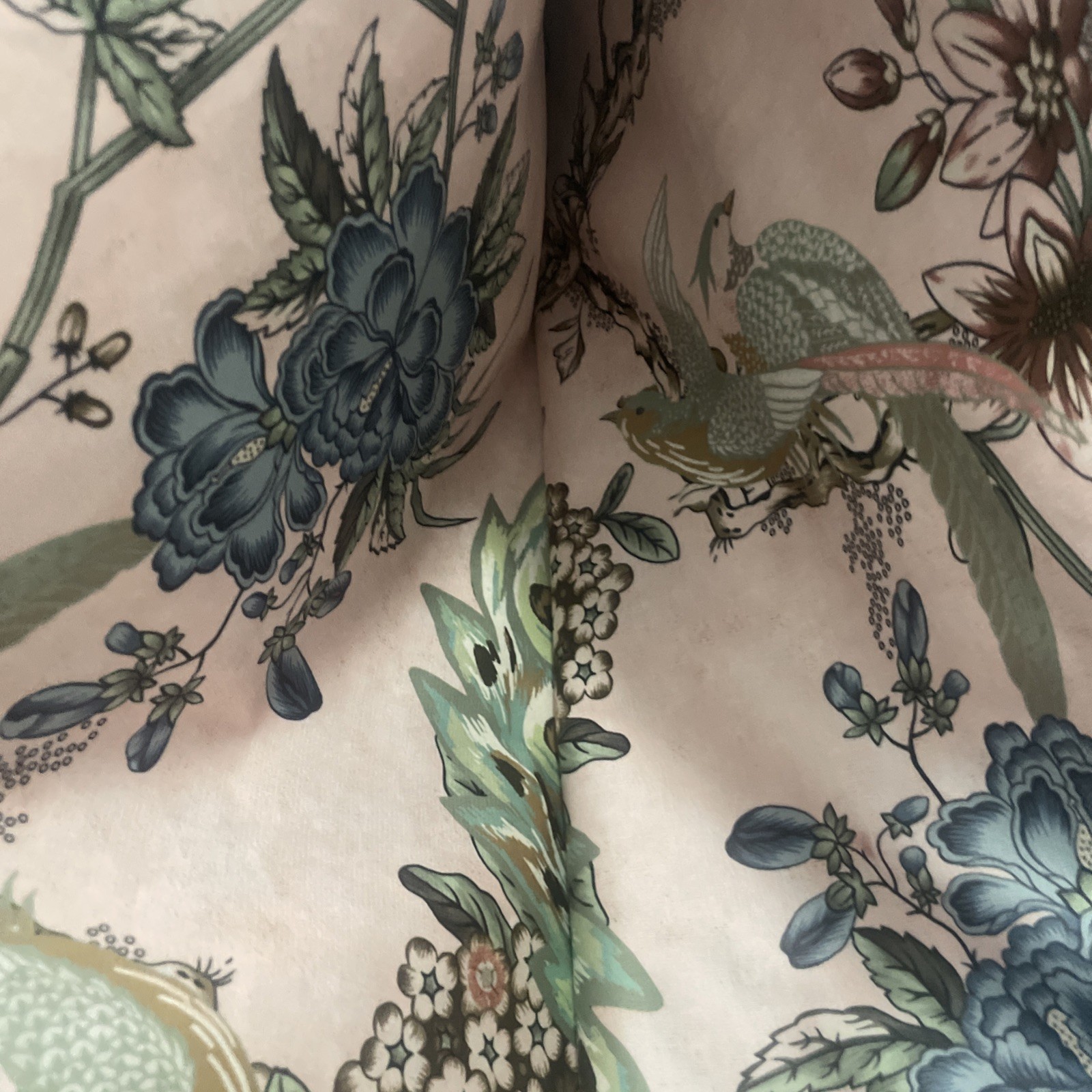 Callisto Home Peacock Bird Floral Curtains 2pc Window Panels Drapes New 38 x 84”