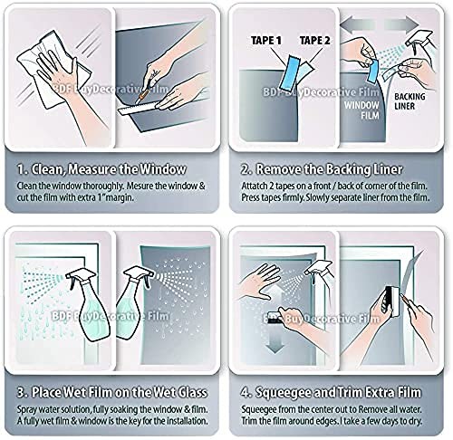 4RP Decorative Window Film Rice Paper White () 24in X 7ft