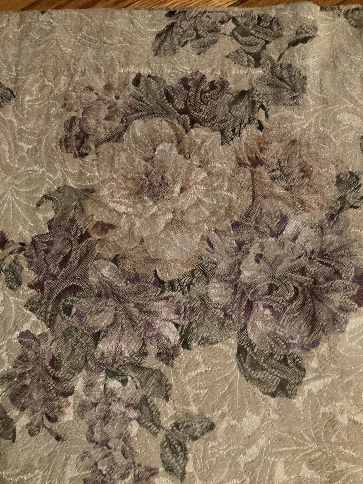 2 Valance’s Burlington Plum Tan Green Floral 82 Wide
