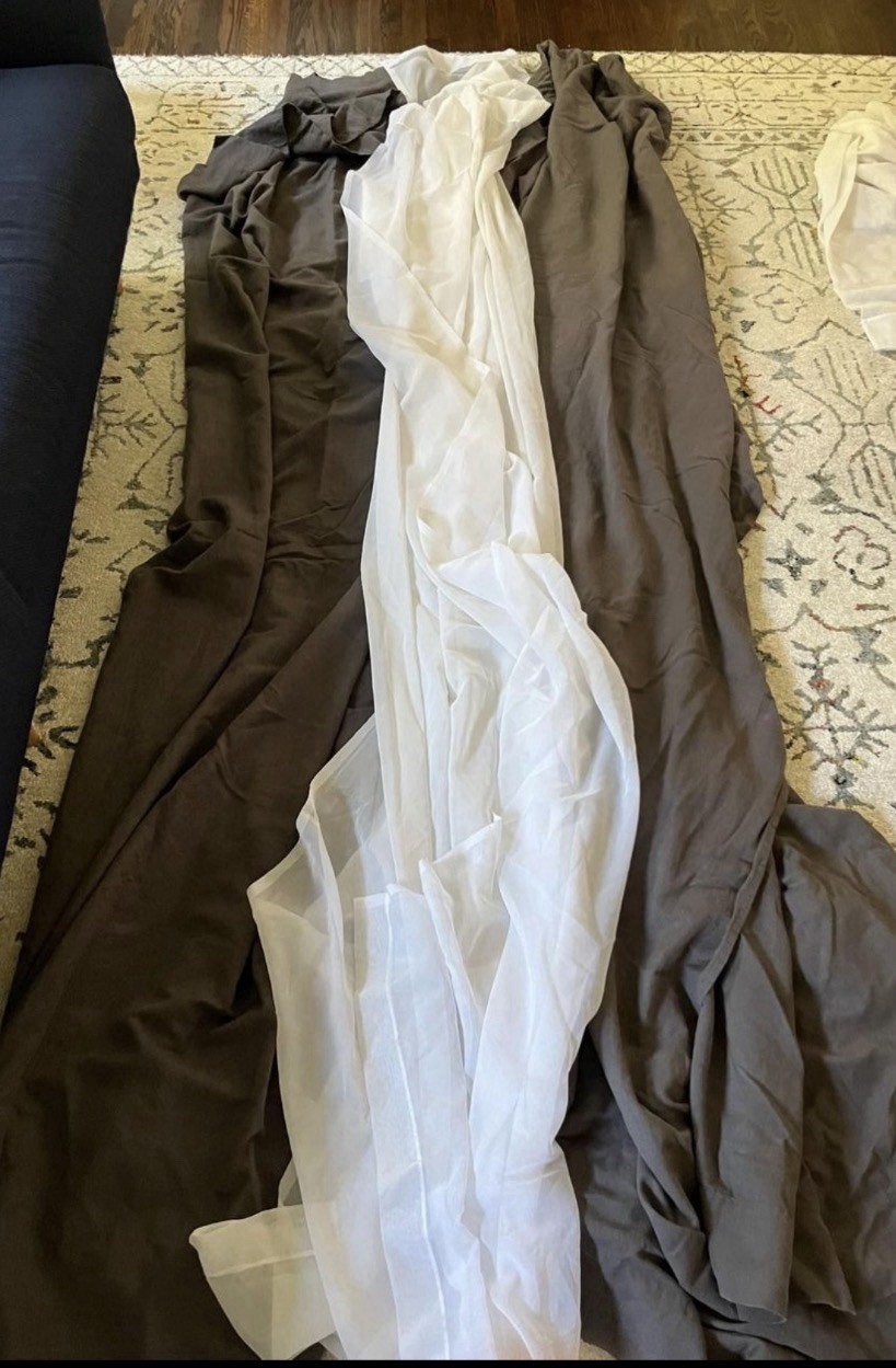 Restoration Hardware Linen Curtain Panels (2) 96”W x 108” L