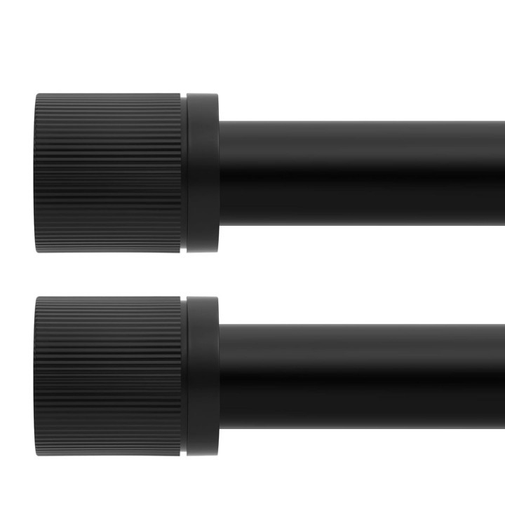 HTZON Black Curtain Rods for Windows 72 to 144 Inch:Modern Decorative …….286