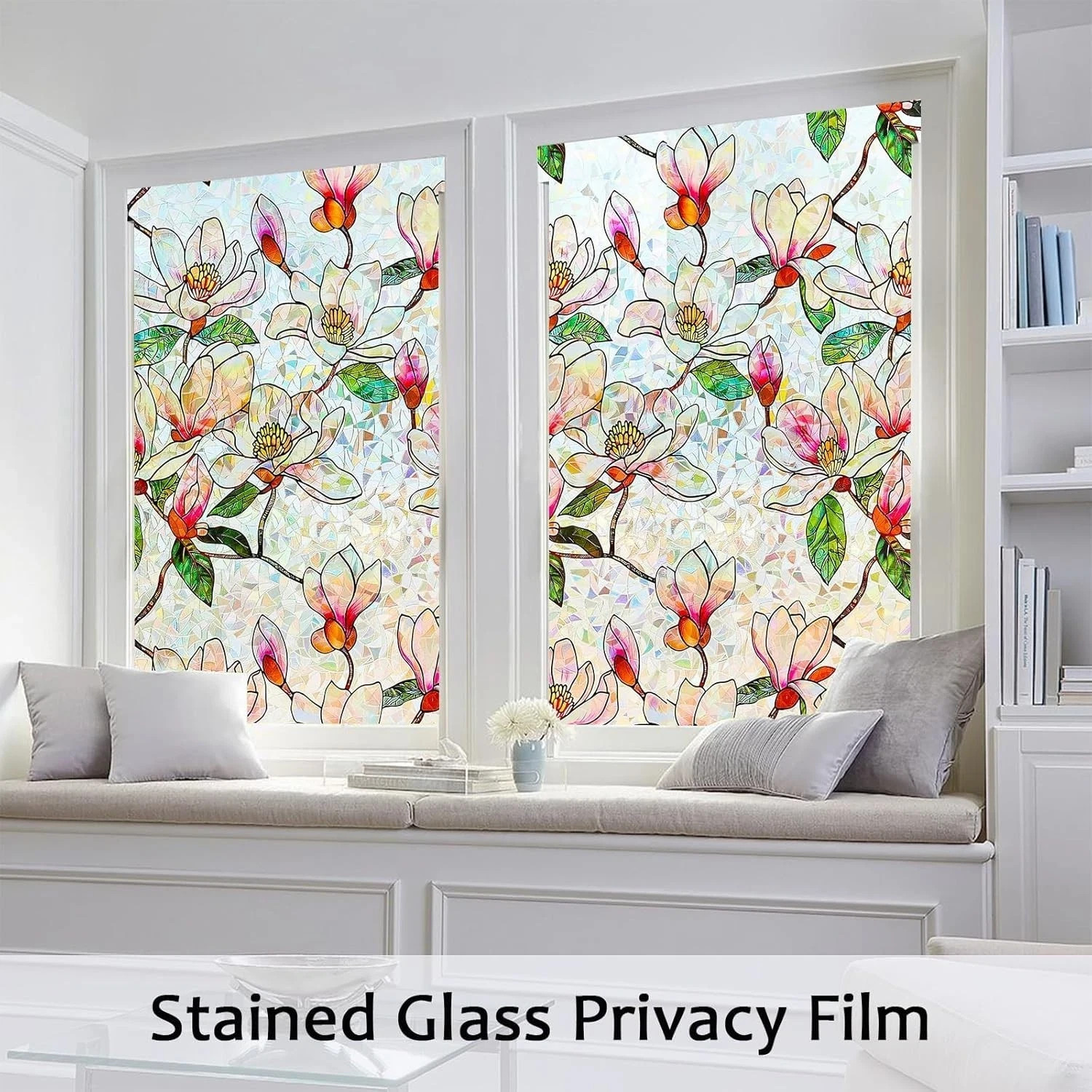 Window Privacy Film Stained Glass WindowBathroom Home Door 17.5″ x 78.7″
