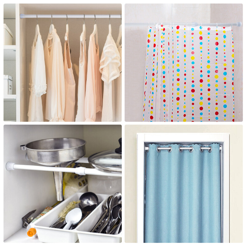2-6PCS Curtain Tension Rods | 23 to 44 inches(Approx.) Shower Curtain Rod Set