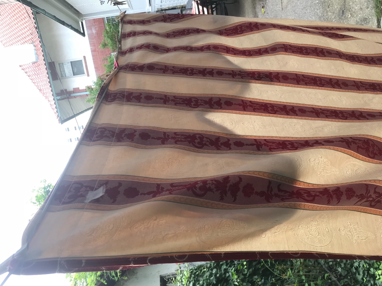 Curtain Drape Panel Valance Stripe Embossed Fabric Pocket Rod 58×88