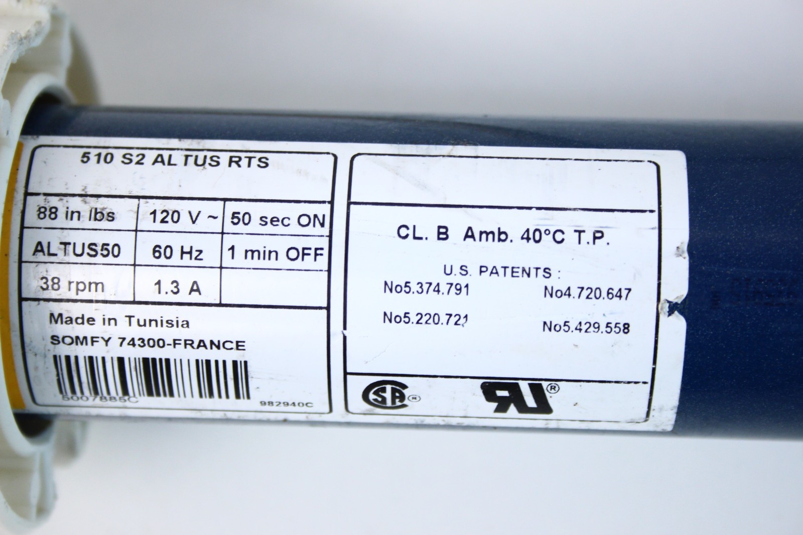 Somfy 510 S2 ALTUS RTS Motor