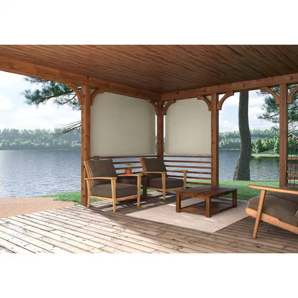 Camel Cordless UV Blocking Fade Resistant Fabric Exterior Roller Shade 72 In. W