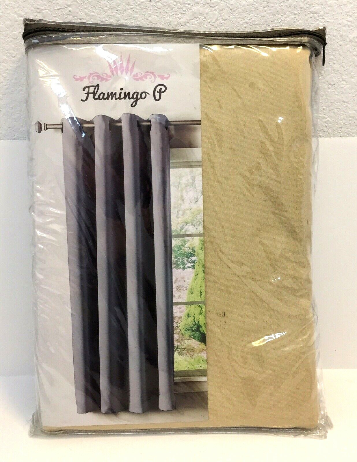 Flamingo P One Panel Curtain 84” x 52” Beige Polyester