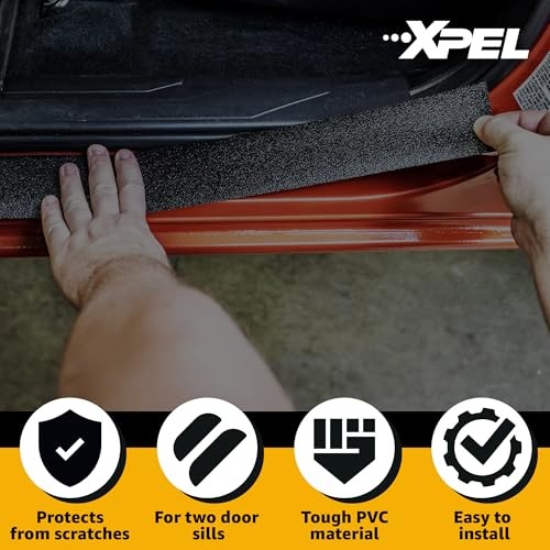Black Universal Door Sill Guard () Paint Protection Film Kit 60″ x 2.75″